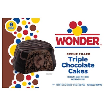 Wonder Creme Filled Triple Chocolate Cakes