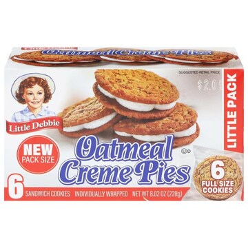 Little Debbie Full Size Oatmeal Creme Pies Little Pack