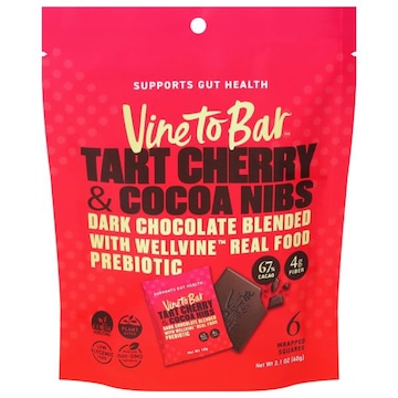 Vine to Bar Tart Cherry & Cocoa Nibs Dark Chocolate