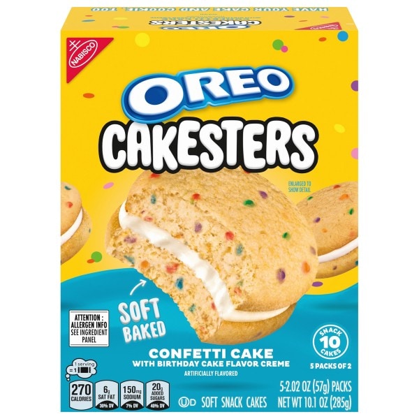 OREO Cakesters Soft Baked Confetti Cake with Birthday Cake Flavor