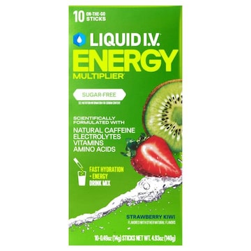 Liquid I.V. Energy Multiplier Sugar-Free Strawberry Kiwi Drink Mix