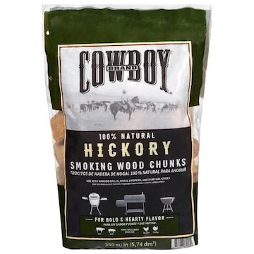 Cowboy Smoking Hickory Wood Chunks