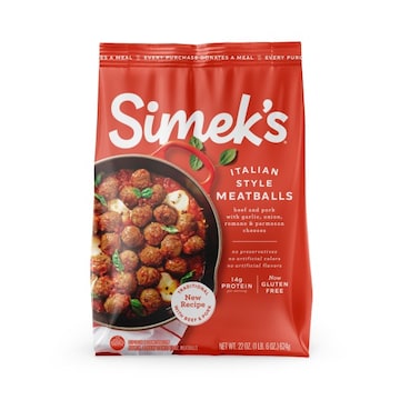 Simek's Meatballs, Beef & Pork, Italian-Style