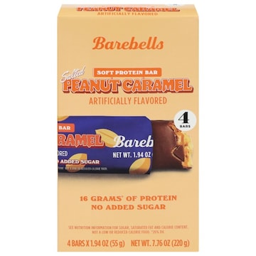 Barebells No Added Sugar Salted Peanut Caramel Soft Protein Bar ...