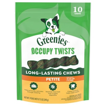 Greenies Occupy Twists Long-Lasting Chews Petite Natural Chews Dog Treats