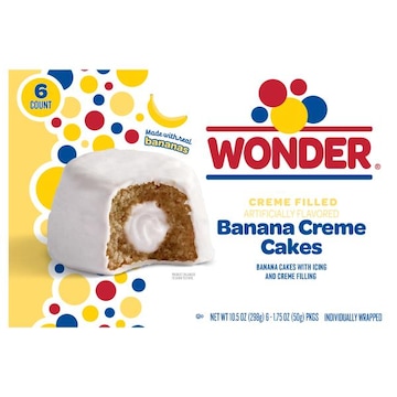 Wonder Creme Filled Banana Creme Cakes