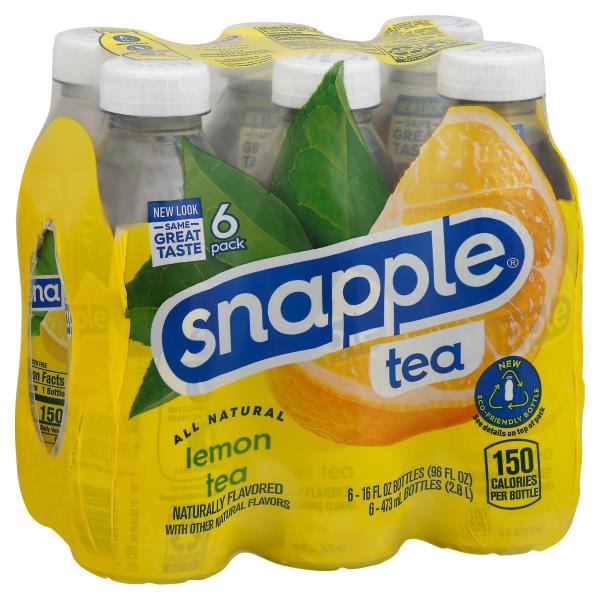 Snapple Tea, Lemon, 6 Pack | Publix Super Markets