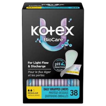 U by Kotex BioCare Daily Wrapped Regular Liners