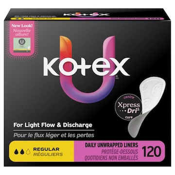 U by Kotex Daily Unwrapped Regular Liners