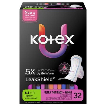 U by Kotex Ultra Thin Heavy Pads + Wings
