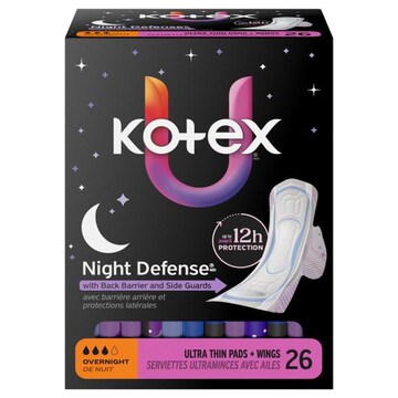 U by Kotex Night Defense Ultra Thin Overnight Pads + Wings