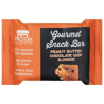 Protein Snack Shop Gourmet Blondie Peanut Butter Chocolate Chip Snack Bar