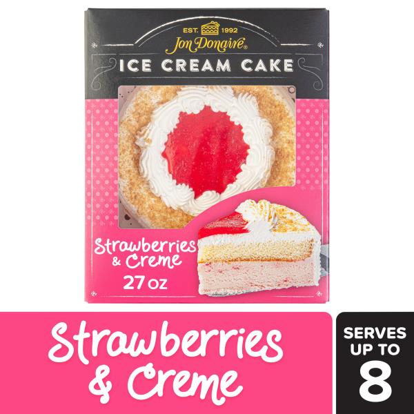 Jon Donaire Ice Cream Cake, Strawberry & Creme | Publix Super Markets