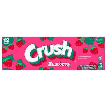 Crush Soda, Strawberry, 12 Pack