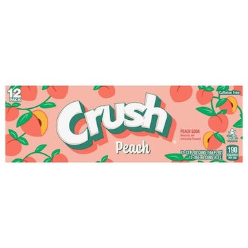 Crush Soda, Peach, 12 Pack
