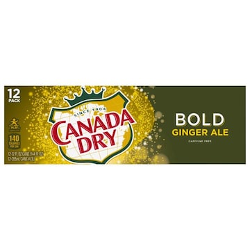 Canada Dry Soda, Ginger Ale, Bold, 12 Pack