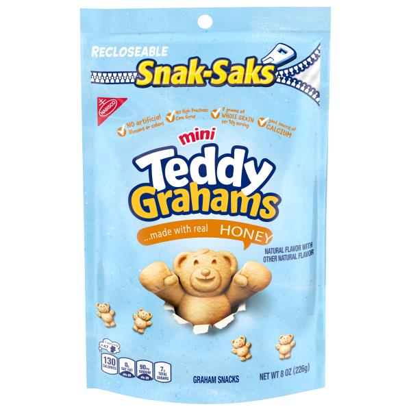 Teddy Grahams Graham Snacks, Honey, Mini, SnakSaks Publix Super Markets