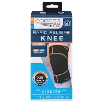 Copper Fit Rapid Relief+ Hot/Cold Gel Pack One Size Unisex Knee Wrap