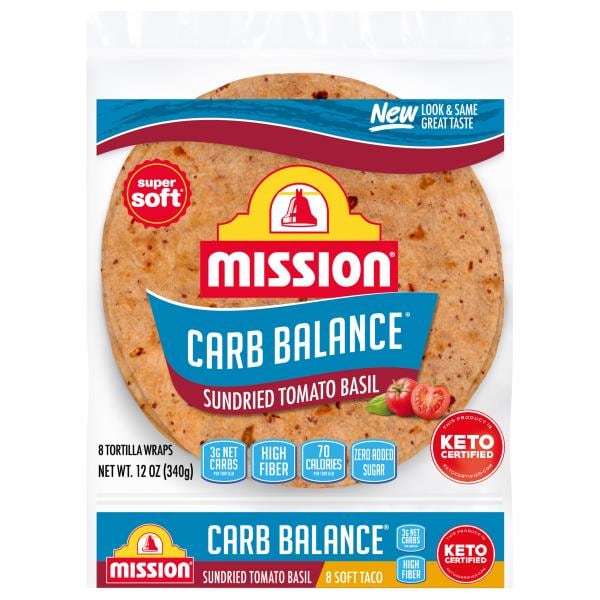 Mission Carb Balance Sundried Tomato Basil Tortilla Wraps | Publix