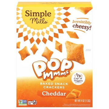 Simple Mills Pop Mmms Baked Snack Cheddar Crackers