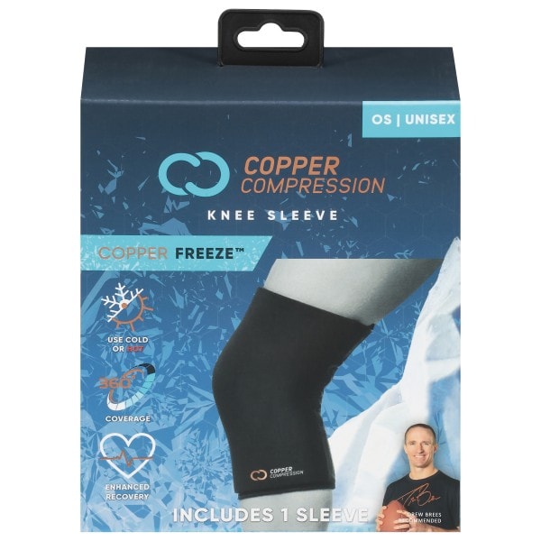 qPIGp(̂•͈Ꙫ•͈⑅﻿)̂ ୭*゜♡♡ Copper Compression Copper Freeze Unisex OS Knee Sleeve | Publix