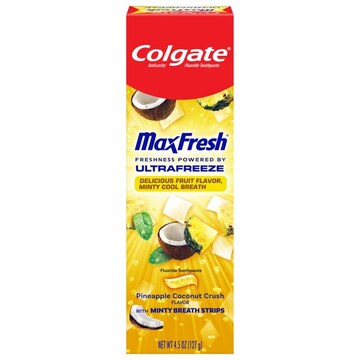 Colgate Max Fresh Ultrafreeze Pineapple Coconut Crush Flavor Fluoride Toothpaste