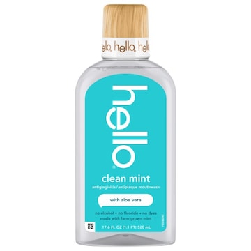 Hello Antigingivitis/Antiplaque Clean Mint Mouthwash with Aloe Vera
