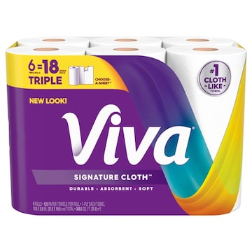 Viva Signature Cloth 1-Ply Choose-A-Sheet Triple Rolls Paper Towels
