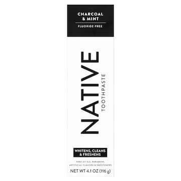 Native Native Toothpaste, Fluoride Free, Charcoal & Mint Flavor, 4.1 oz