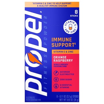 Propel Immune Support Orange Raspberry Electrolyte Water Beverage Mix