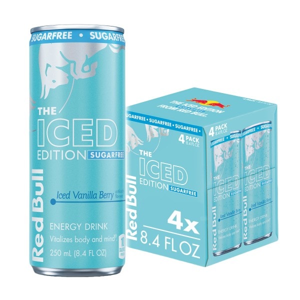 Red Bull Iced Edition Sugarfree Energy Drink Iced Vanilla Berry
