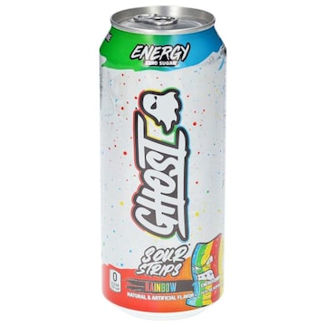 Ghost Zero Sugar Sour Strips Rainbow Energy Drink