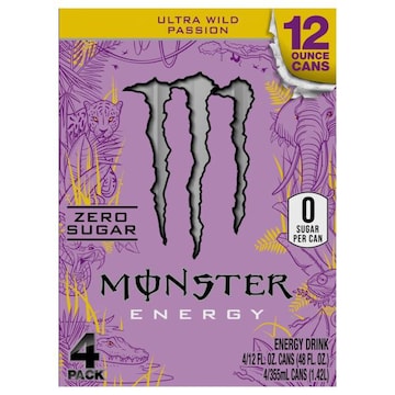 Monster Zero Sugar Ultra Wild Passion Energy Drink