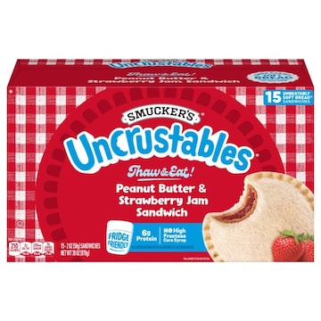Smucker's Uncrustables Peanut Butter & Strawberry Jam Sandwich