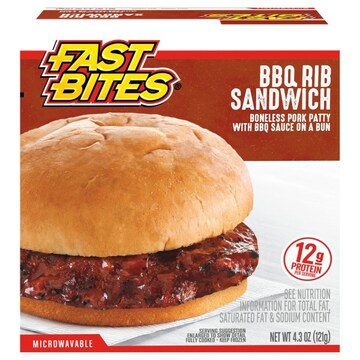 Fast Bites BBQ Rib Sandwich