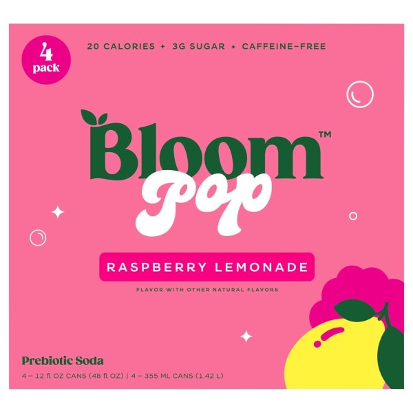 Bloom Caffeine-Free Prebiotic Raspberry Lemonade Soda | Publix