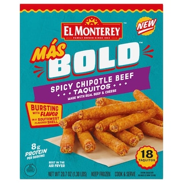 El Monterey Mas Bold Spicy Chipotle Beef Taquitos