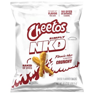 Cheetos Simply NKD Crunchy Flamin' Hot Flavored Cheese Flavored Snacks