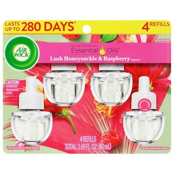 Air Wick Lush Honeysuckle & Raspberry Scented Oil Refills