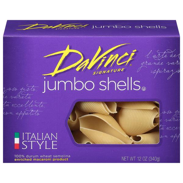 DaVinci Small Shells Premium Real Italian Pasta, Tubes & Shells