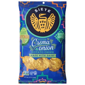 Siete Kettle Cooked Sour Crema & Onion Potato Chips