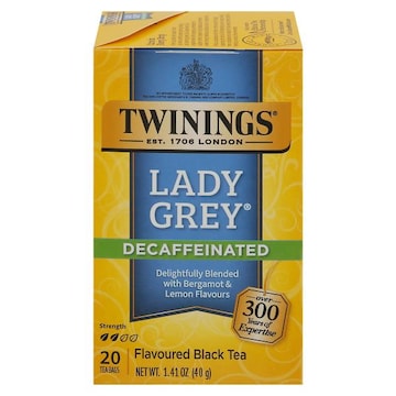 Twinings Black Tea, Lady Grey, Decaffeinated, Bags
