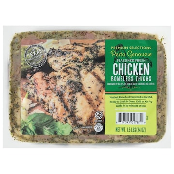 Texas Meat Company Premium Selections Seasoned Fresh Pesto Genovese Chicken Boneless Thighs