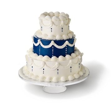 Bliss in Navy Blue Wedding Cake
