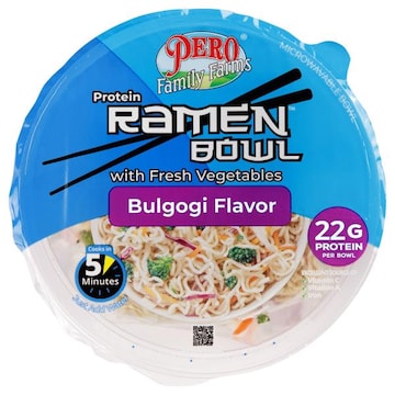 Pero Family Farms Protein Bulgogi Flavor Ramen Bowl with Fresh Vegetables