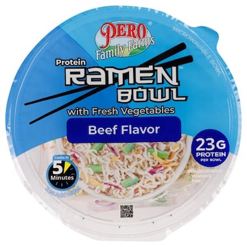 Pero Family Farms Protein Beef Flavor Ramen Bowl with Fresh Vegetables