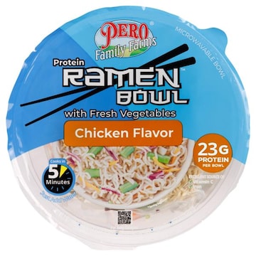 Pero Family Farms Protein Chicken Flavor Ramen Bowl with Fresh Vegetables