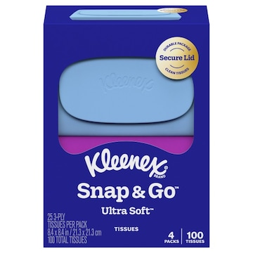 Kleenex Snap & Go 3-Ply Ultra Soft Tissues