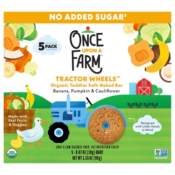 Once Upon a Farm Tractor Wheels No Added Sugar Organic Toddler