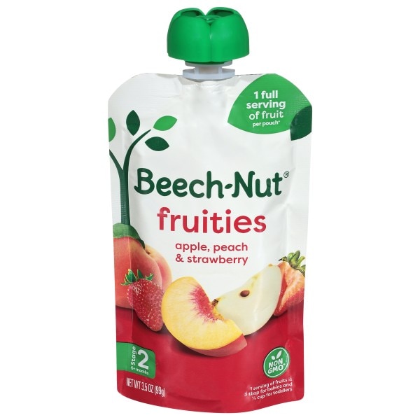 Beech-Nut Stage 2 (6+ Months) Apple, Peach & Strawberry Fruities